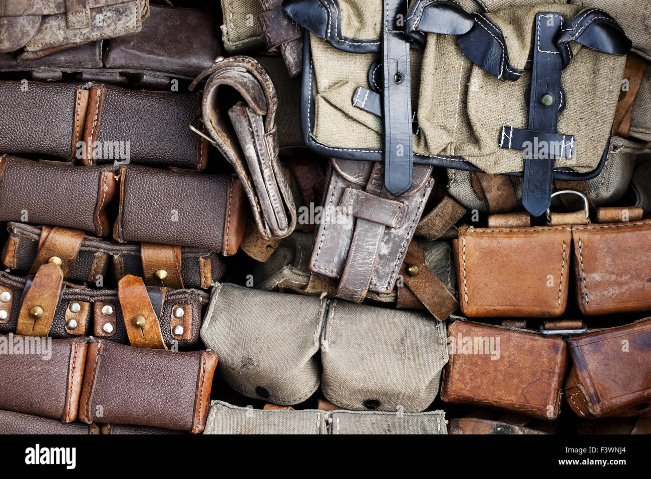 flea market wares in a box Stock Photo Alamy