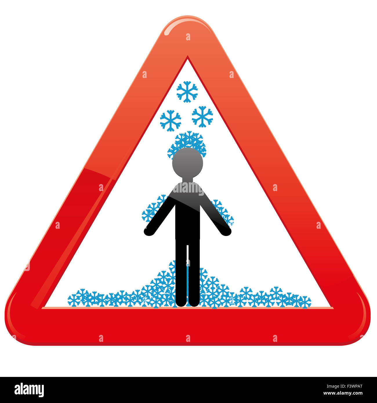 Warning snow Stock Photo Alamy