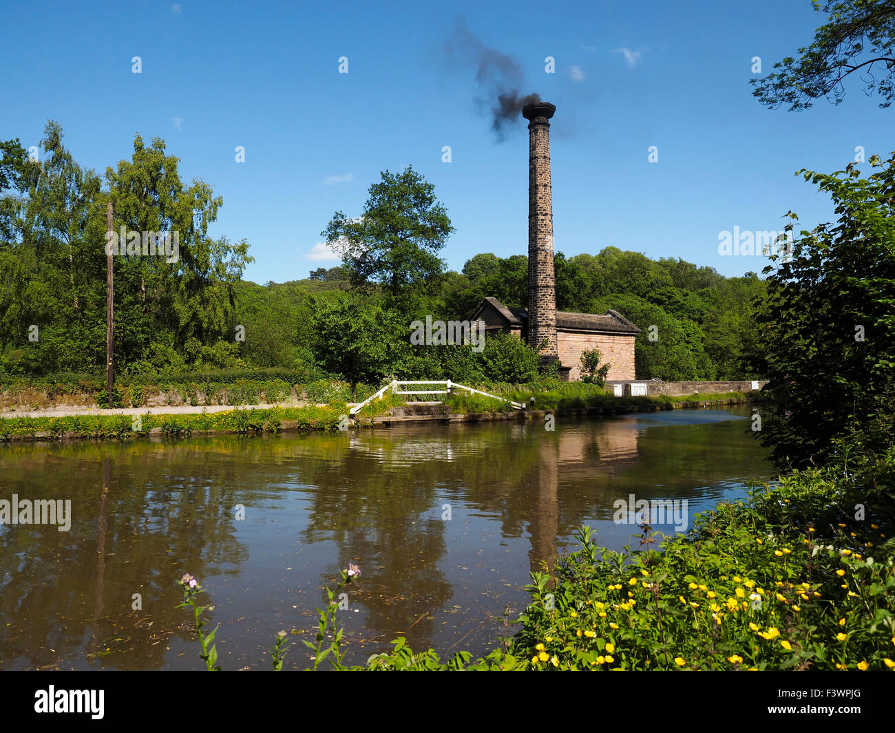 Leawood pump house on the Cromford canal in the Peak District Derbyshire England Stock Photo