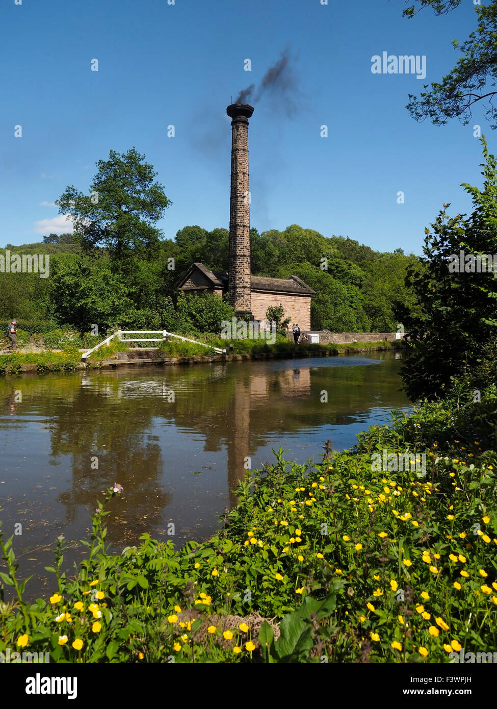 Leawood pump house on the Cromford canal in the Peak District Derbyshire England Stock Photo