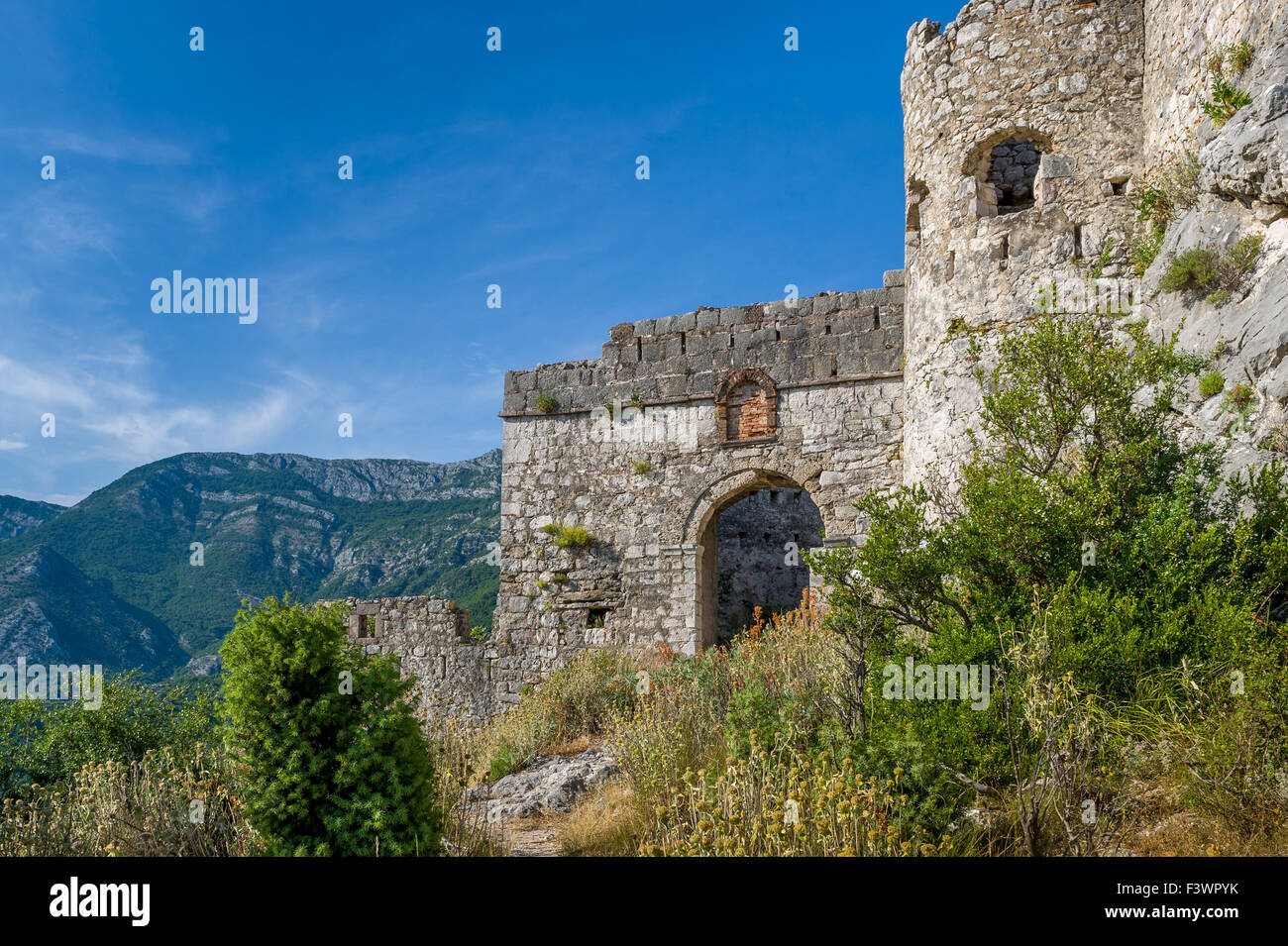 HajNehaj castle entrance way Stock Photo Alamy