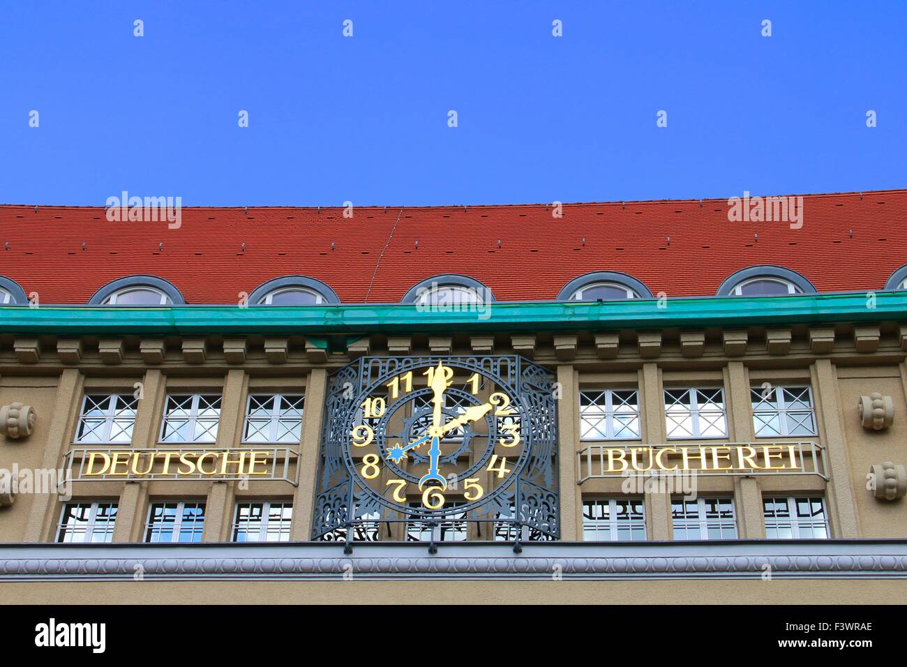 german library in leipzig Stock Photo