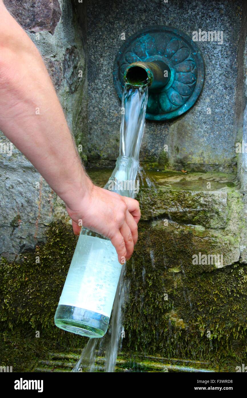 well drinking water Stock Photo