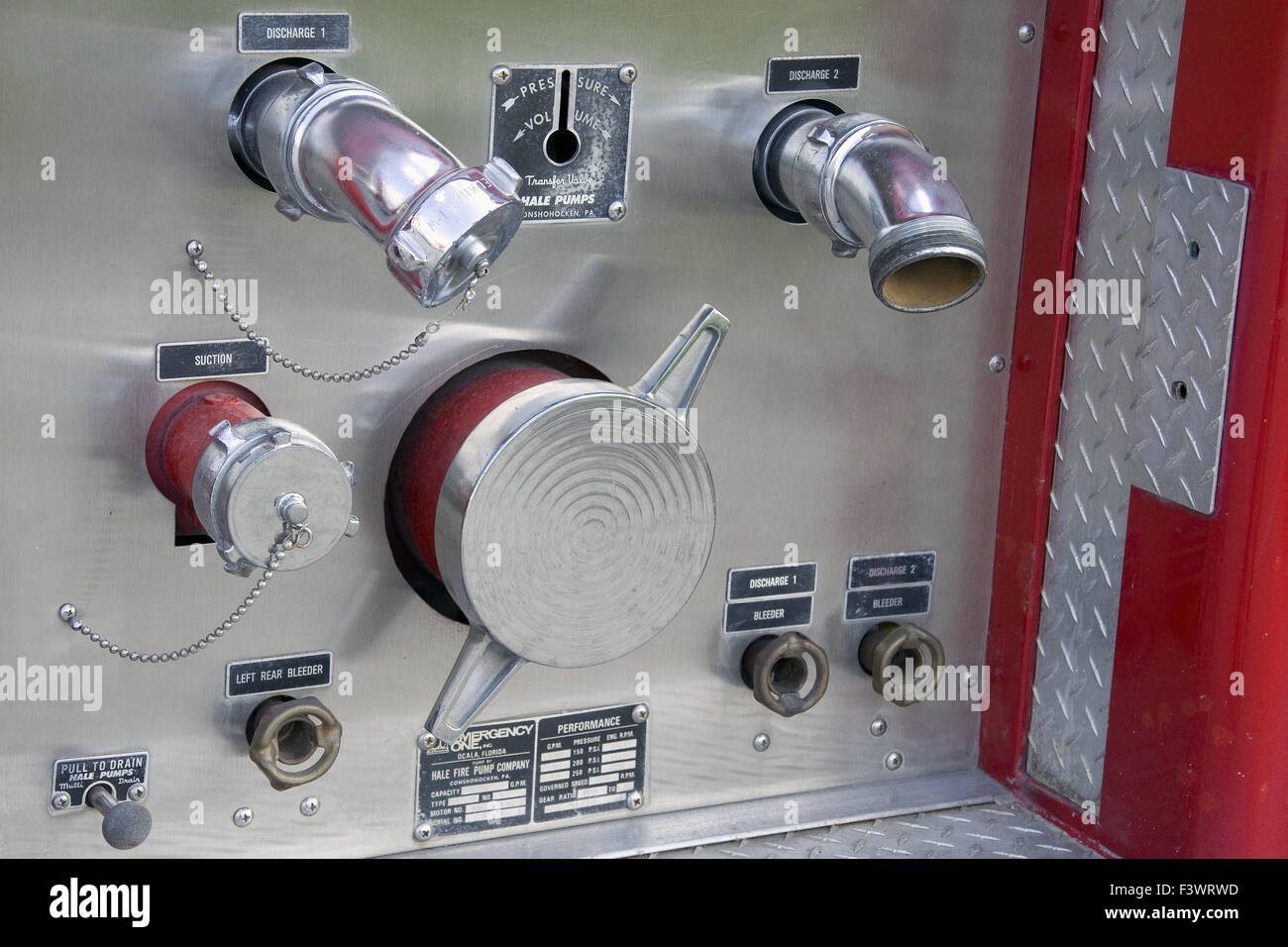 detail firefighting truck Stock Photo