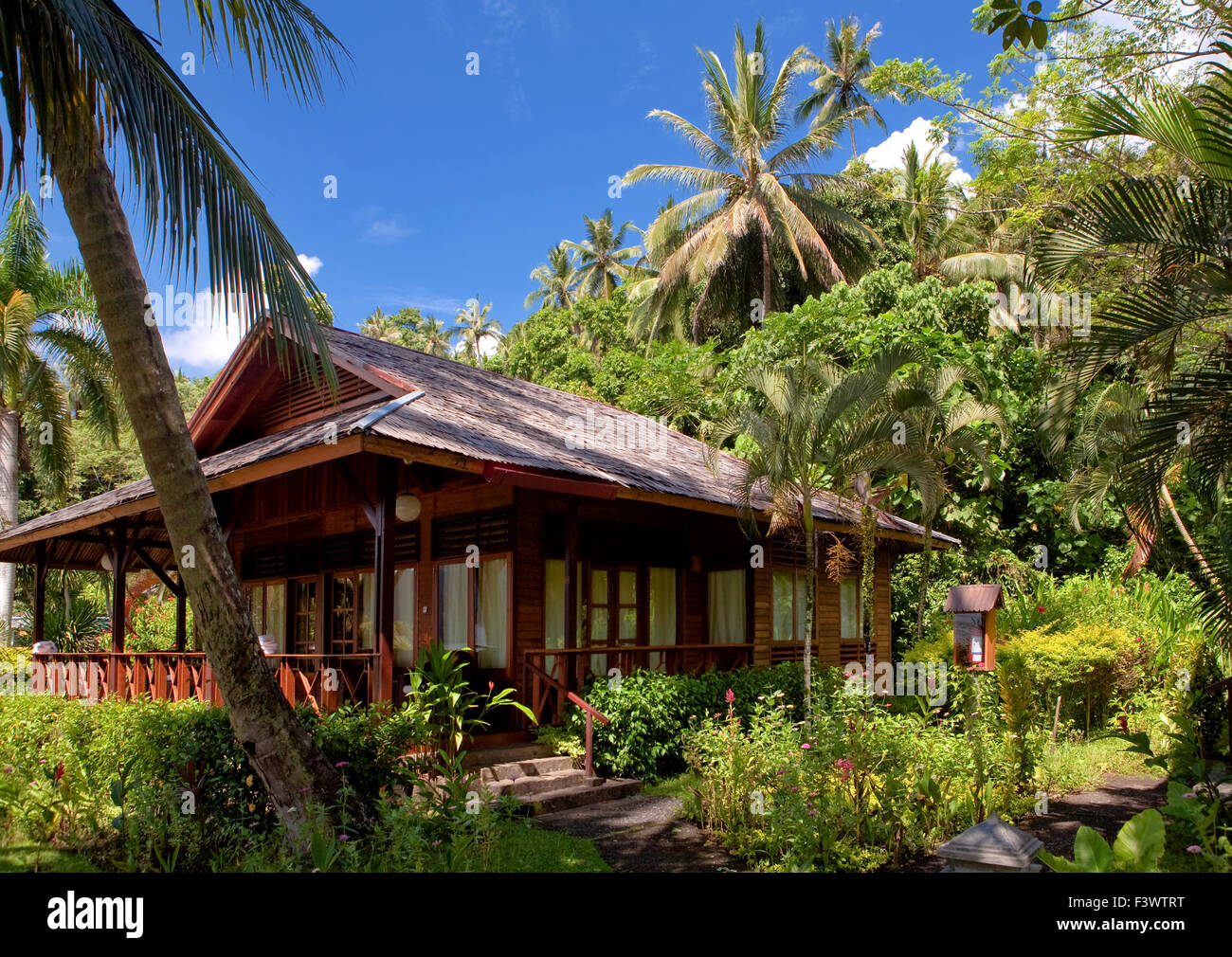 House on island in Indonesia Stock Photo Alamy