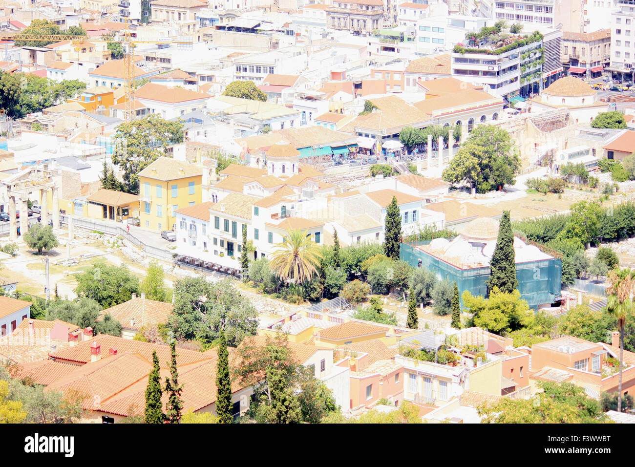 Panoramic view of Athens Stock Photo