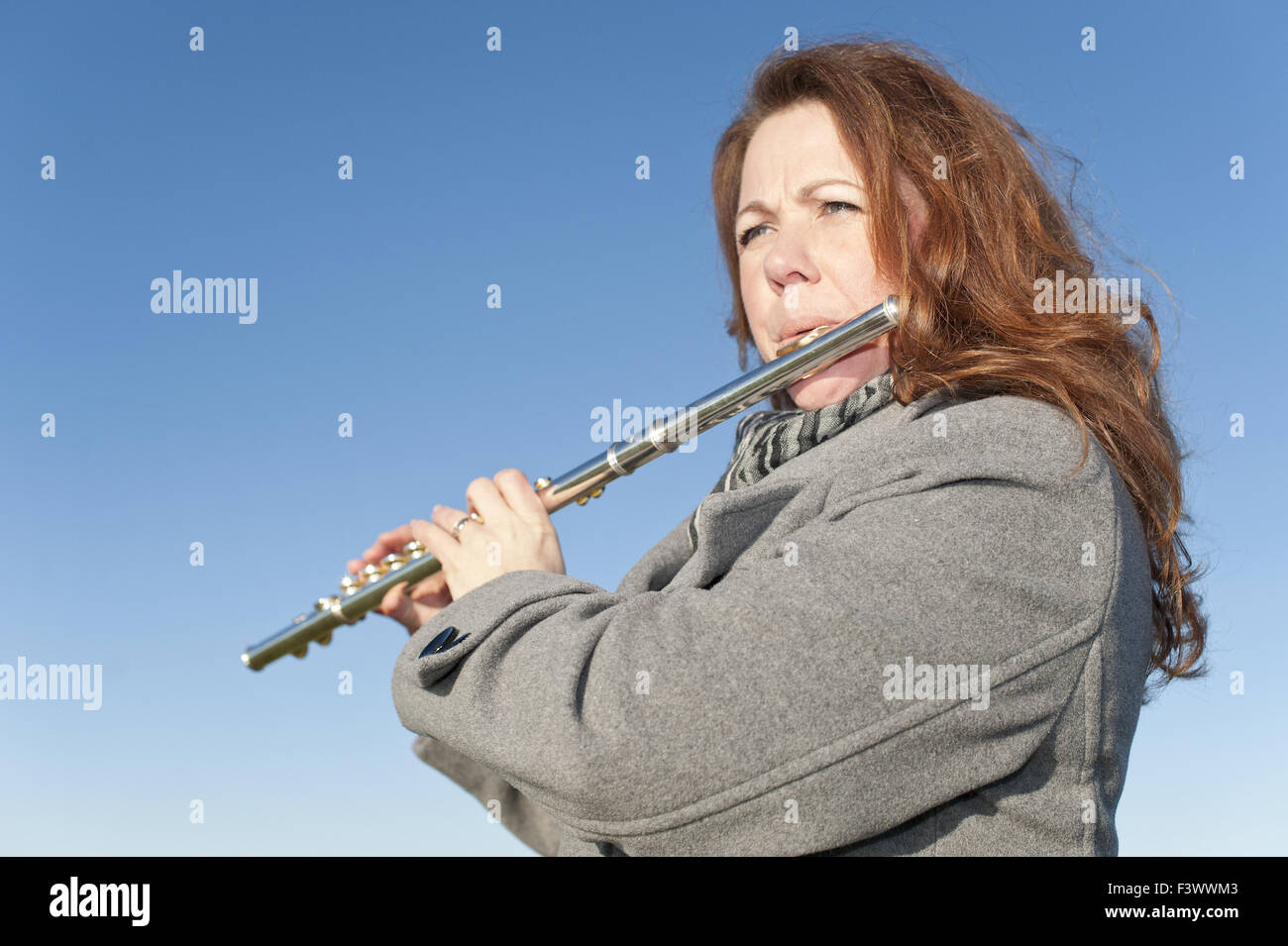 Transverse flute Stock Photo