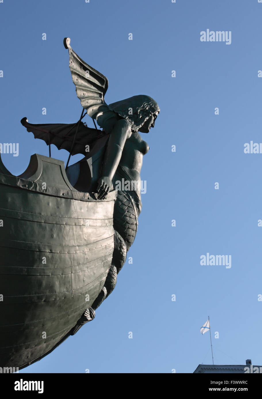 Sculpture of Mermaid Stock Photo
