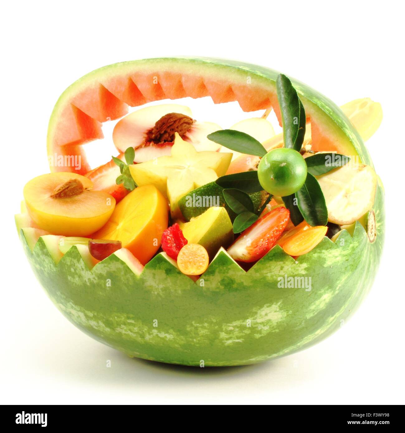 Fruit mixture as a fruit basket Stock Photo