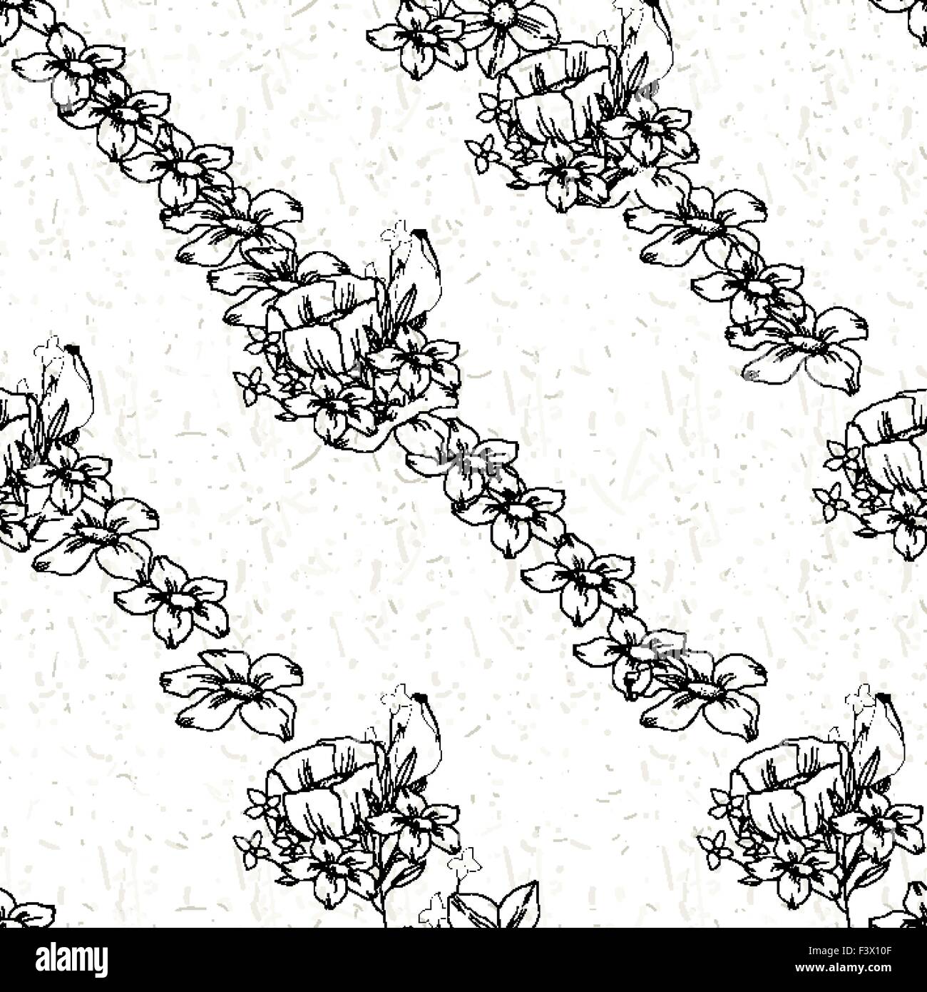 Seamless black and white floral pattern Stock Vector Image & Art - Alamy
