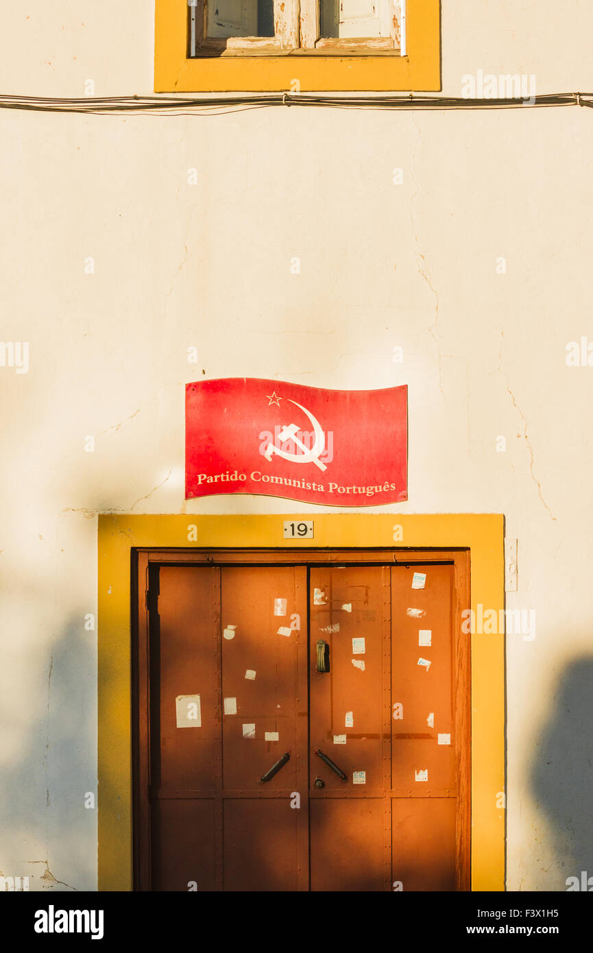 portuguese communist party, local office Stock Photo