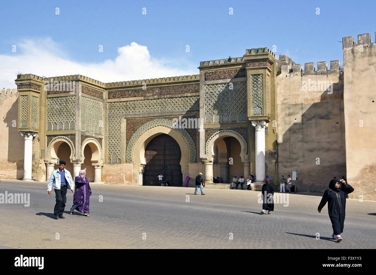 meknes Morocco Bab Mansour gate Stock Photo
