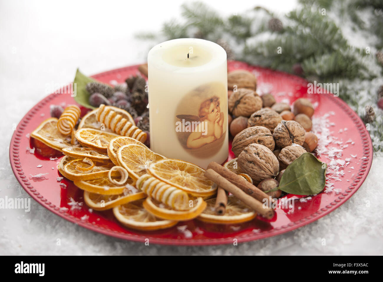 Christmas plate Stock Photo