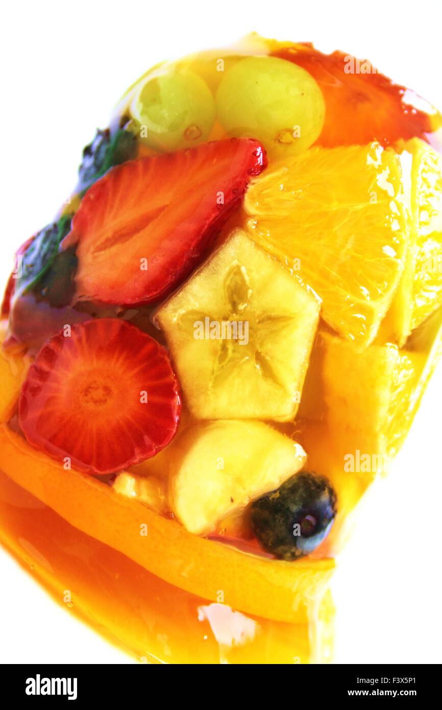 Fruit in Jelly Stock Photo Alamy