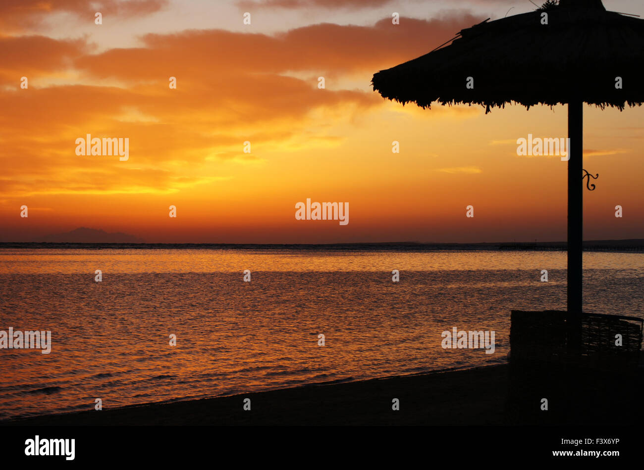 Sunrise over the Red sea egyptian coast Stock Photo - Alamy