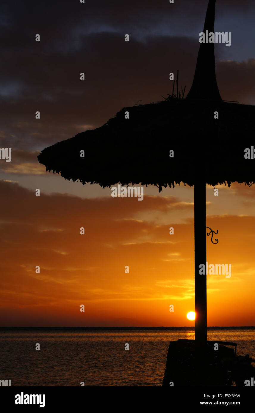 Sunrise over the Red sea egyptian coast Stock Photo - Alamy