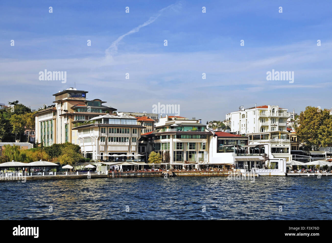 Istanbul on the Bosphorus coastline Stock Photo