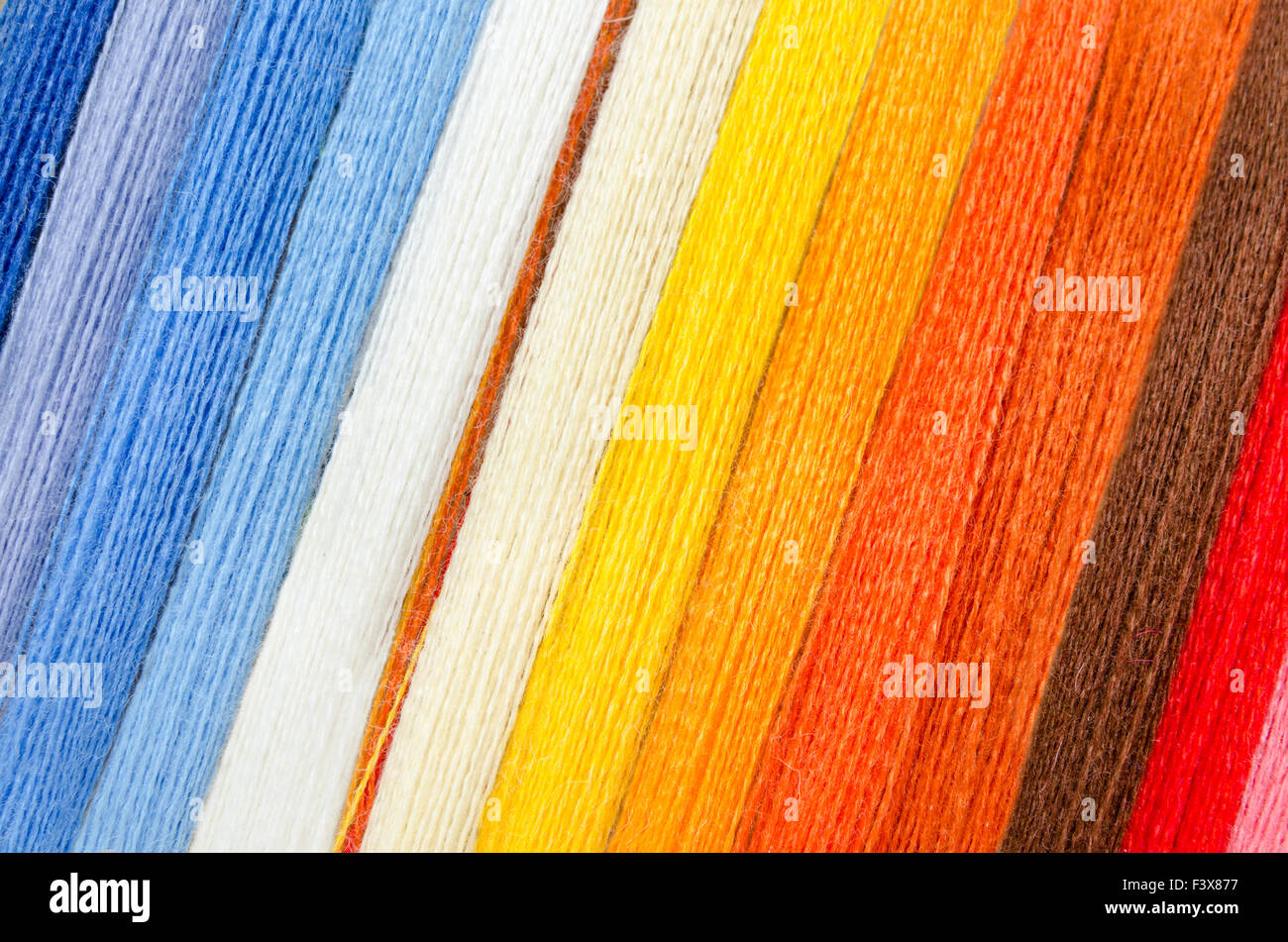 woolen colorful threads Stock Photo