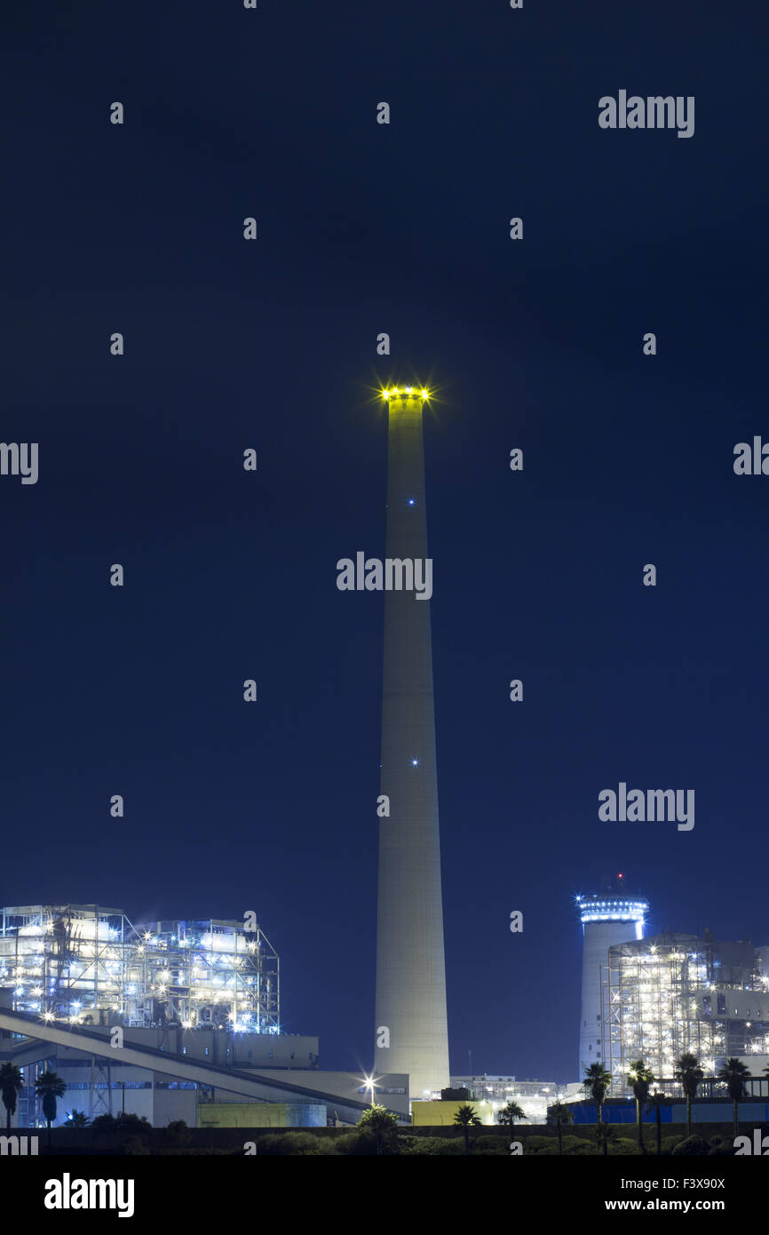 Power plant at night Stock Photo - Alamy