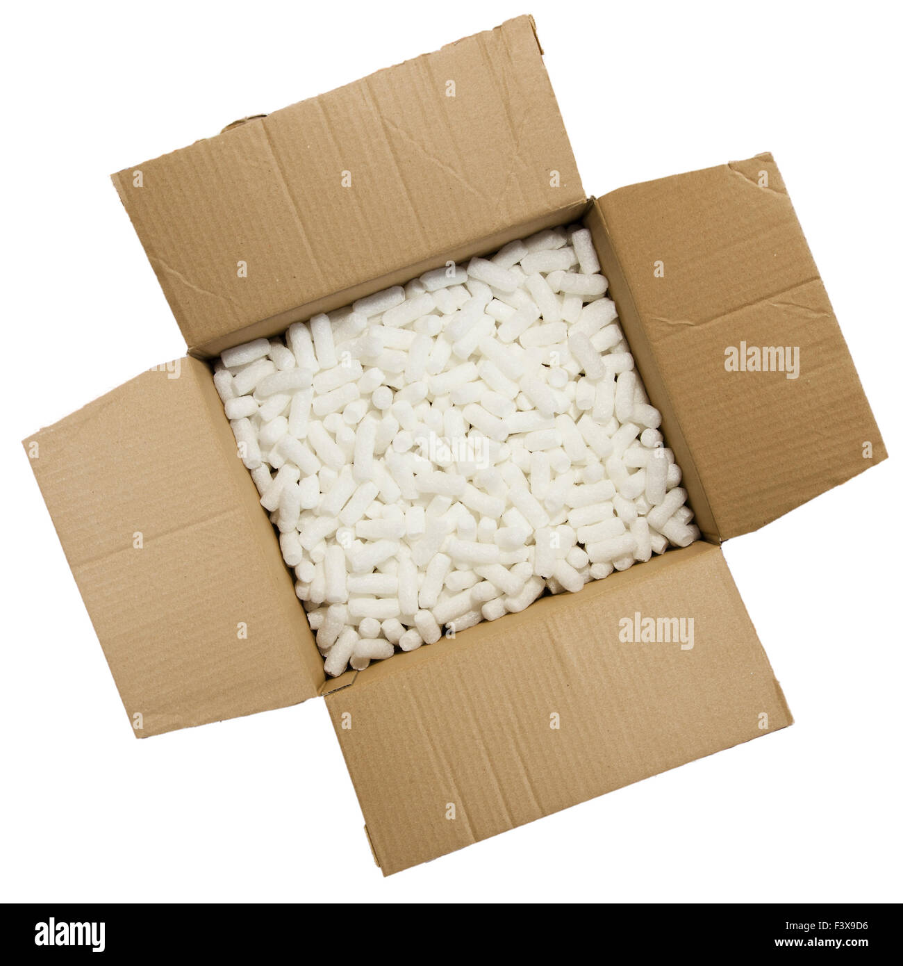 Styrofoam balls in a box Stock Photo