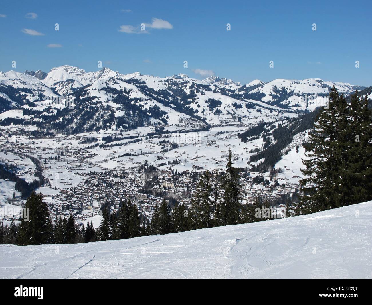 Beautiful Village Gstaad Stock Photo - Alamy