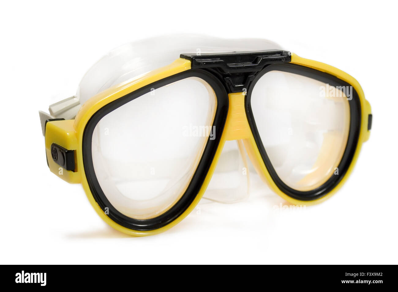 Yellow diving mask isolated Stock Photo Alamy