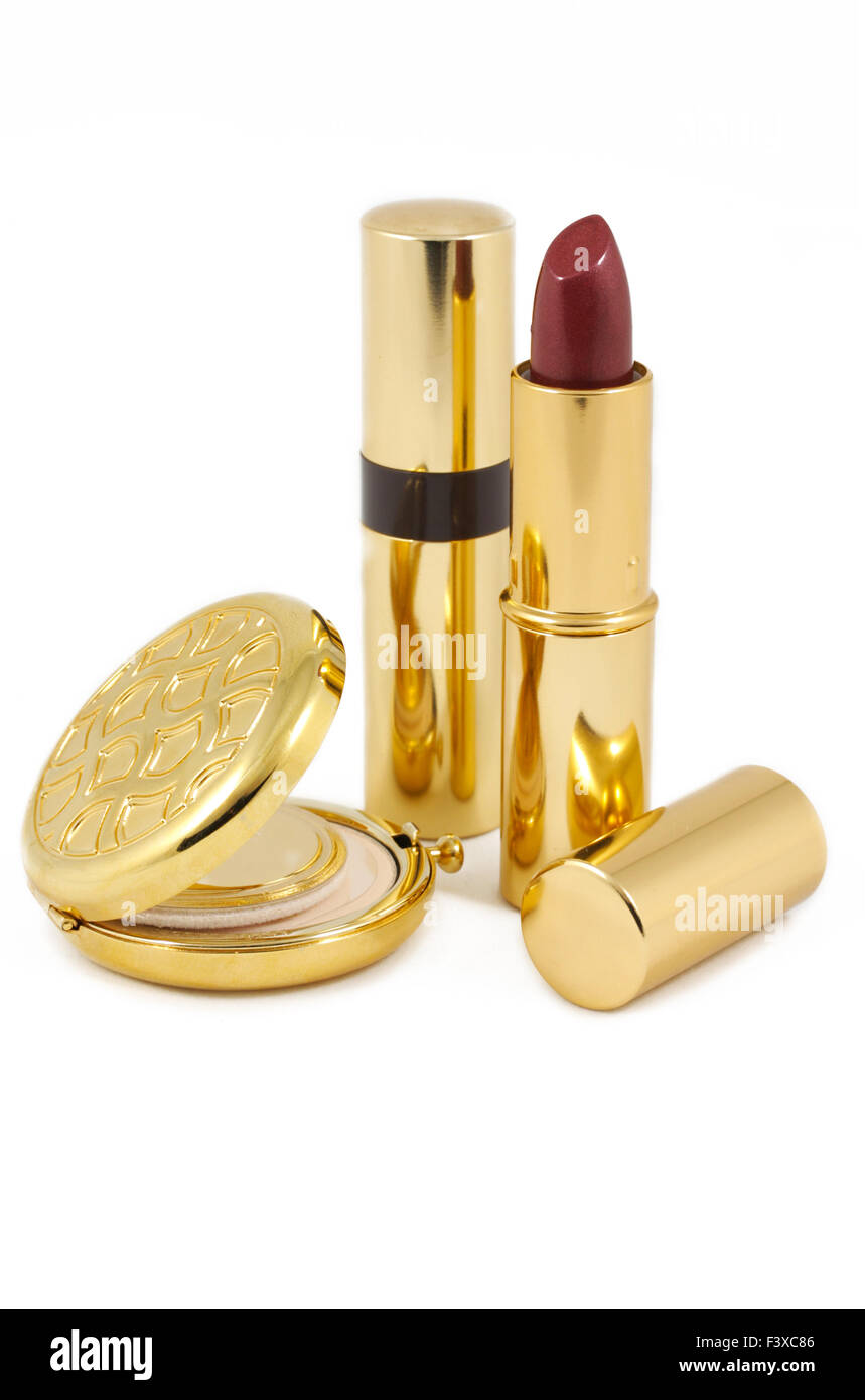 Female gold cosmetics hi-res stock photography and images - Alamy