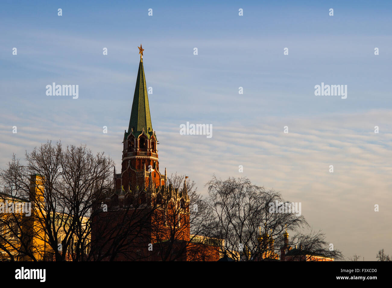 Trinity Tower Of Moscow Kremlin Stock Photo