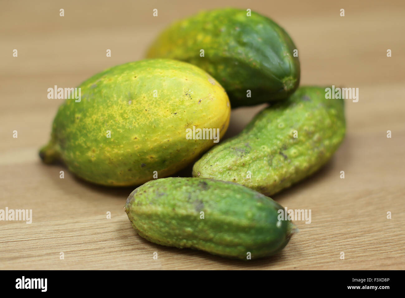 A bunch of organic Gherkins grown on an allotment Stock Photo Alamy