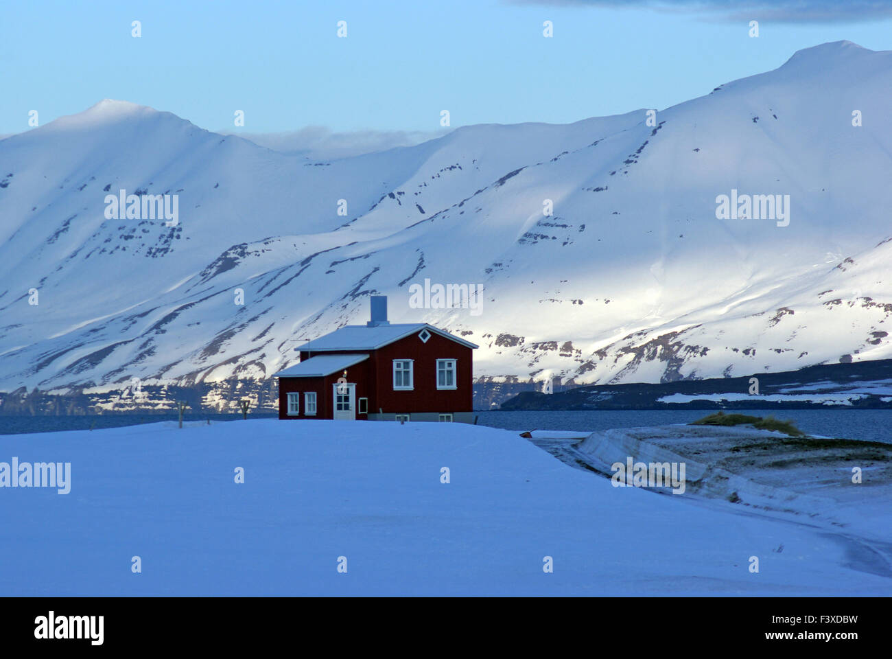 Wintertime in Dalvik Stock Photo