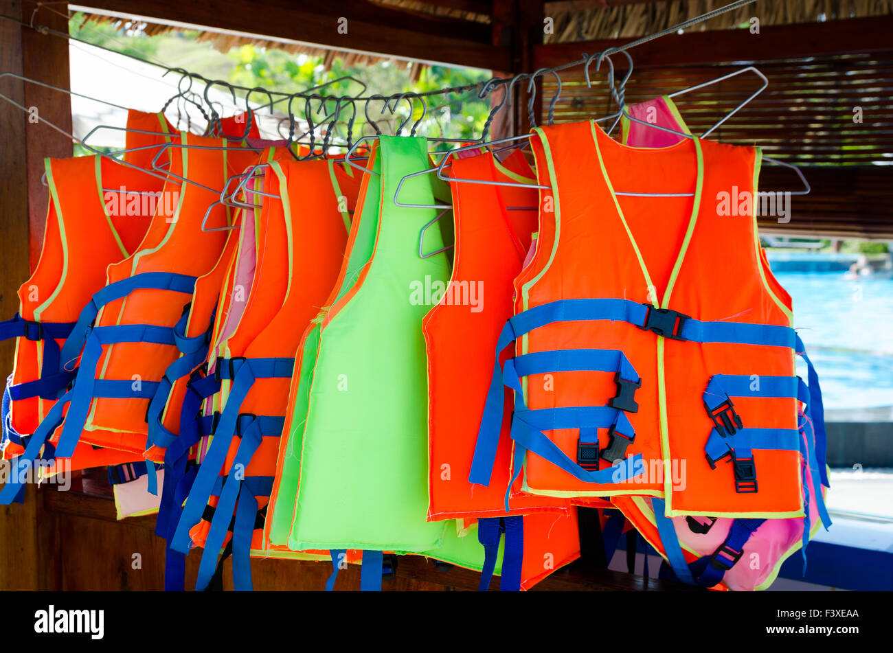life jackets Stock Photo