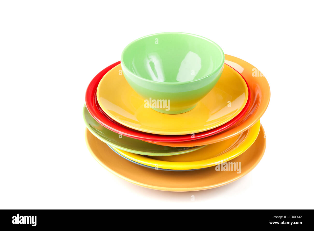 Colorful plates Stock Photo