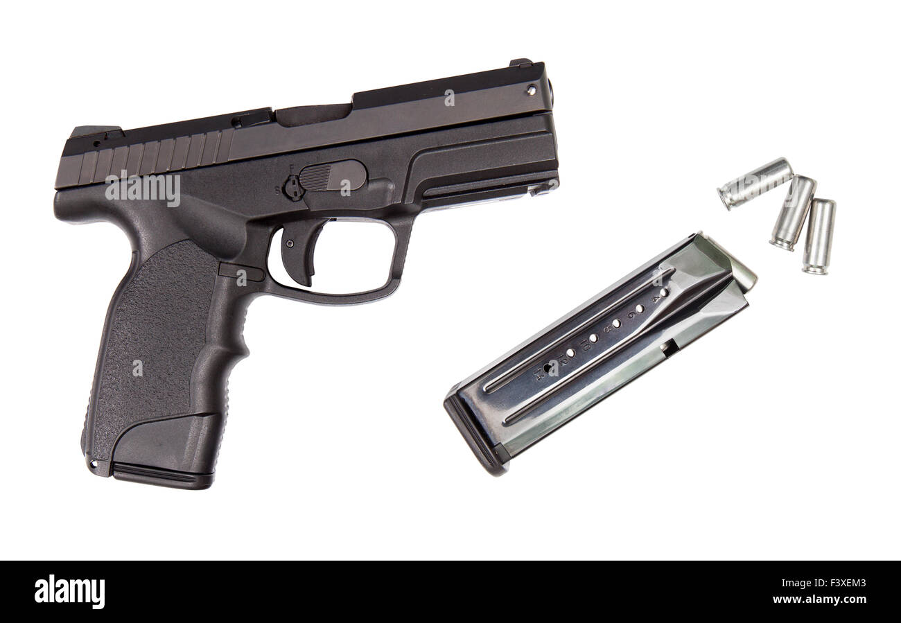 Gun isolated on white background Stock Photo - Alamy