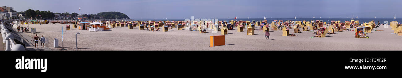 beach scene in Travemünde Stock Photo