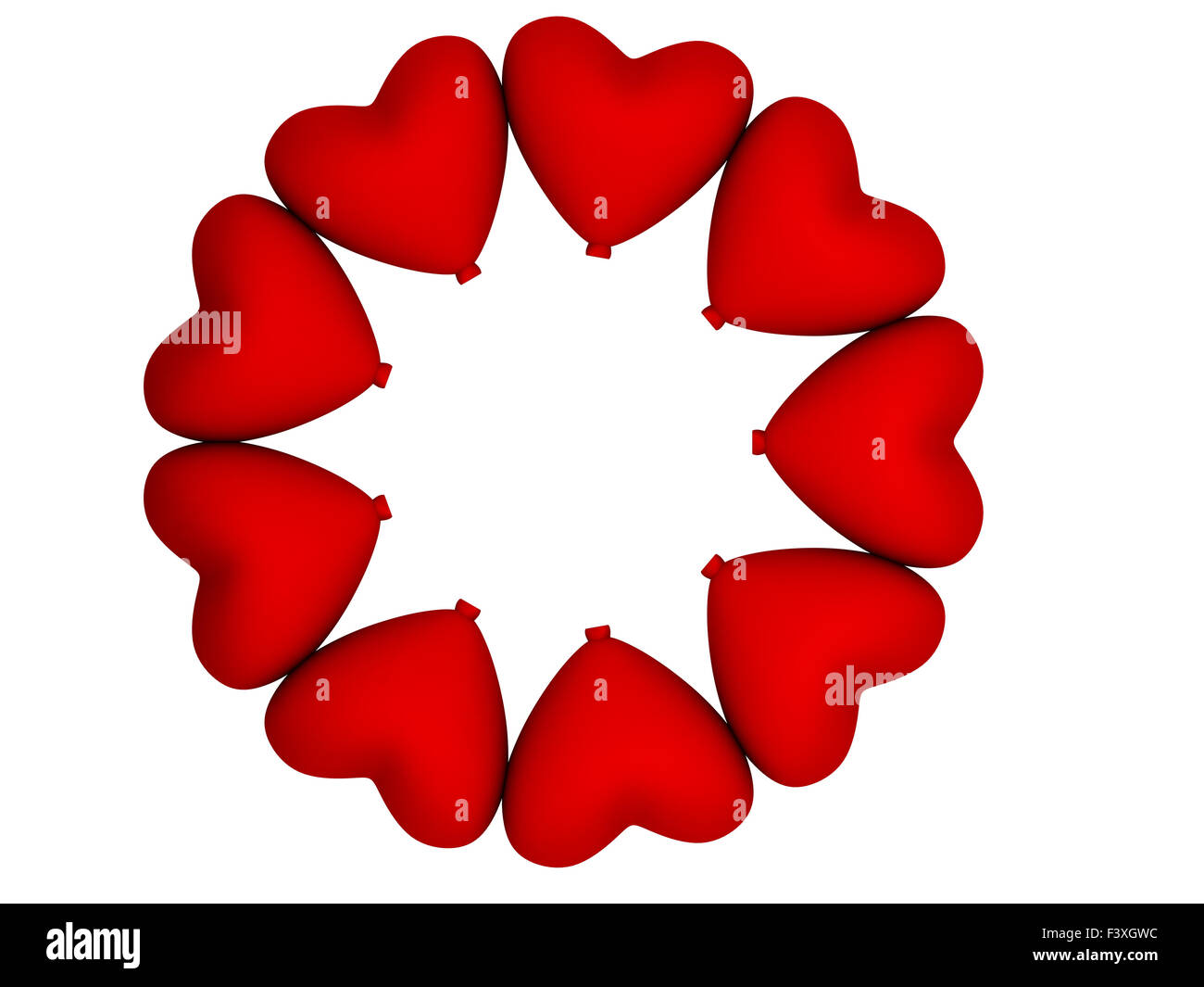 heart shape balloon in roud form Stock Photo