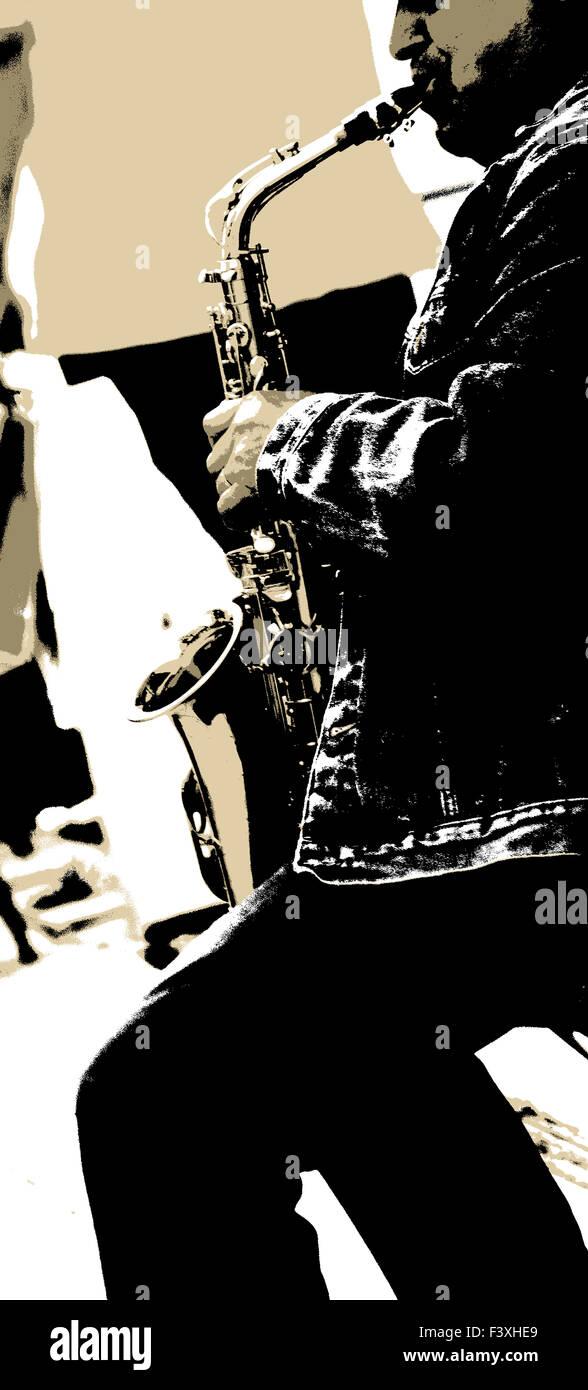 the saxophonist I Stock Photo Alamy