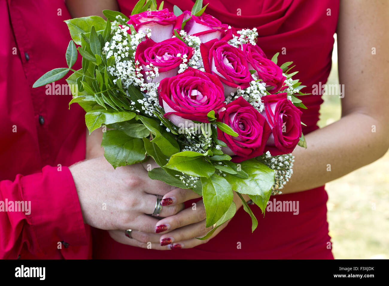 wedding in red Stock Photo - Alamy