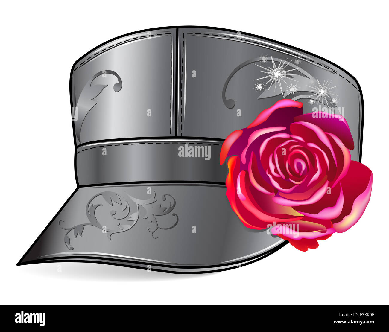 Casquette Grise Décorée Pour Femme - Style Décontracté, Occasion