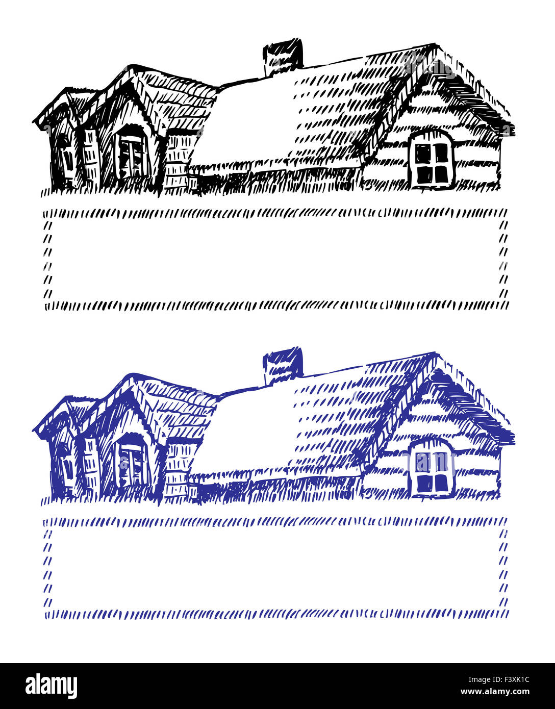 Illustration of a house isolated on white Stock Photo - Alamy