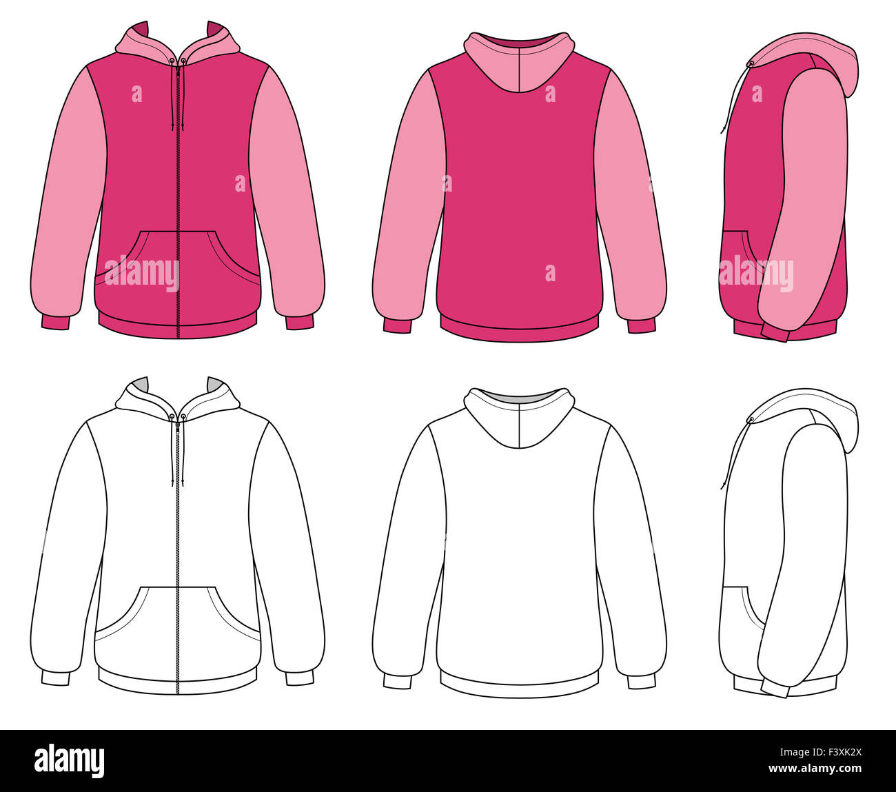 Outline hoodie illustration Stock Photo