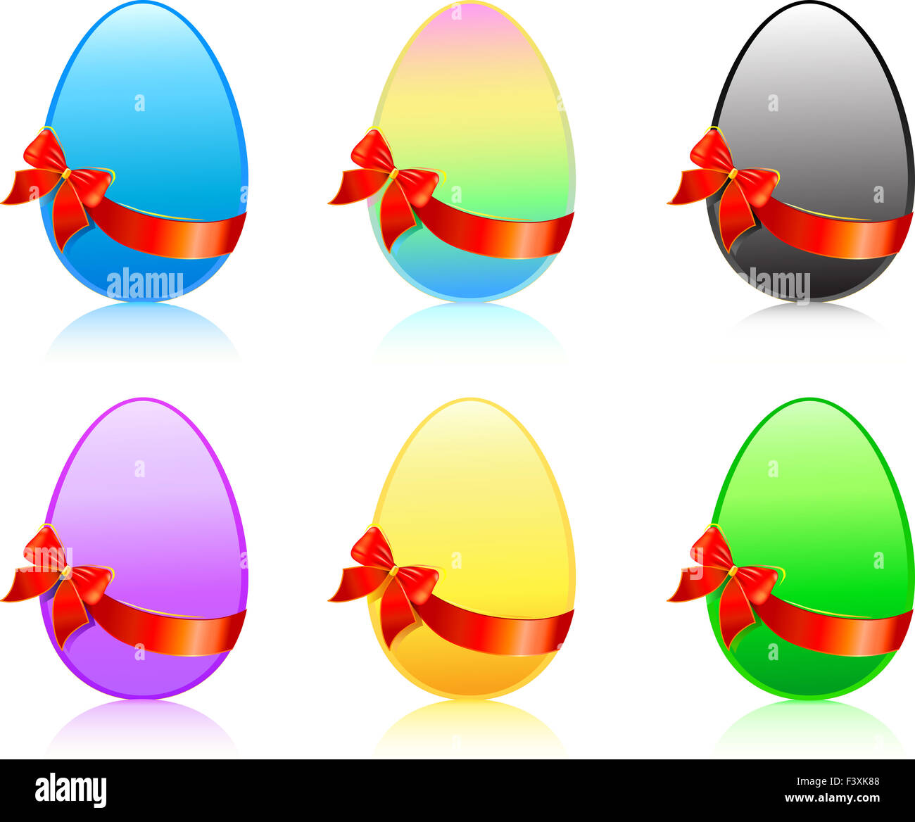 Easter eggs isolated on white background Stock Photo - Alamy