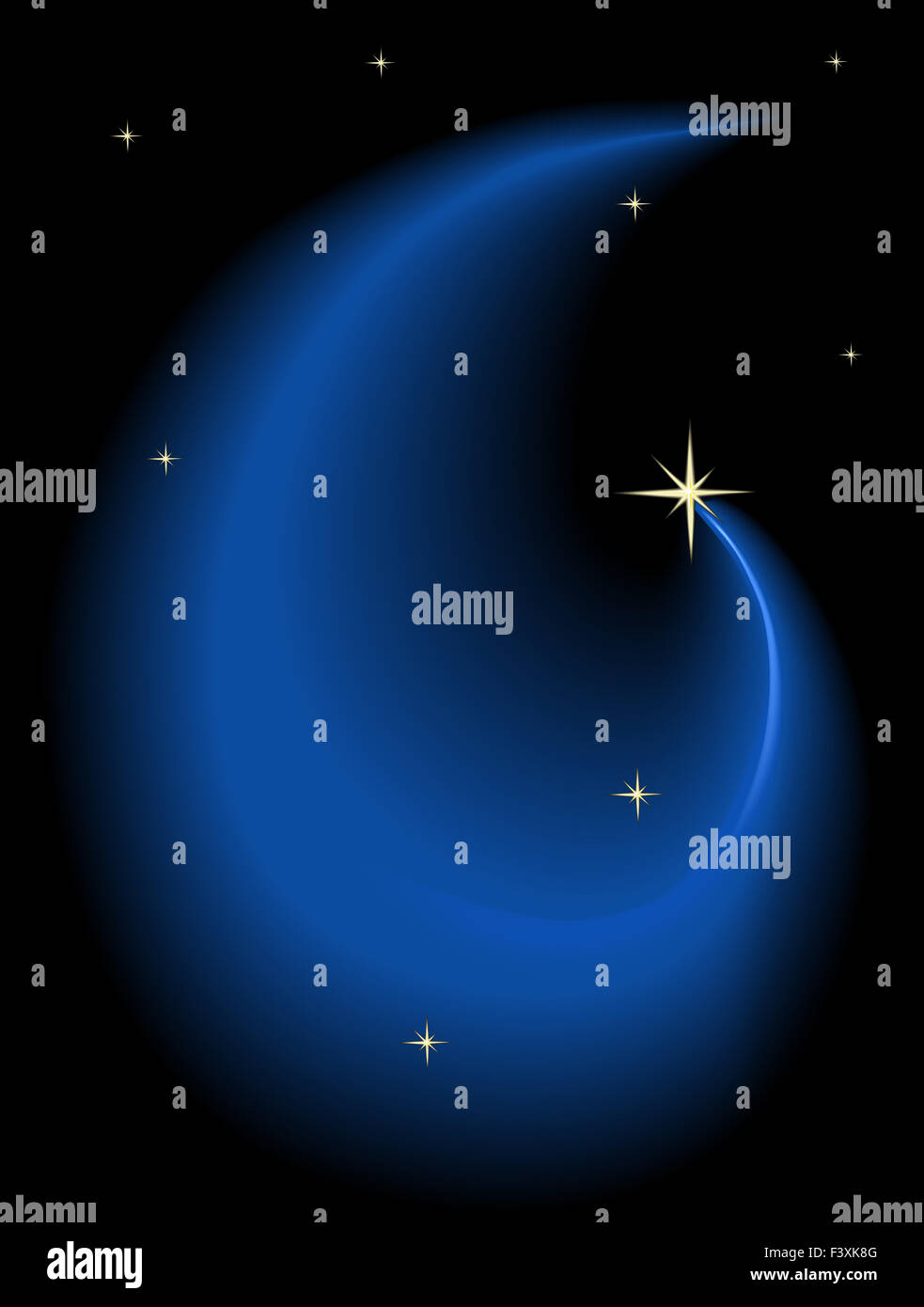 Stars Night Illustration High Resolution Stock Photography and Images ...