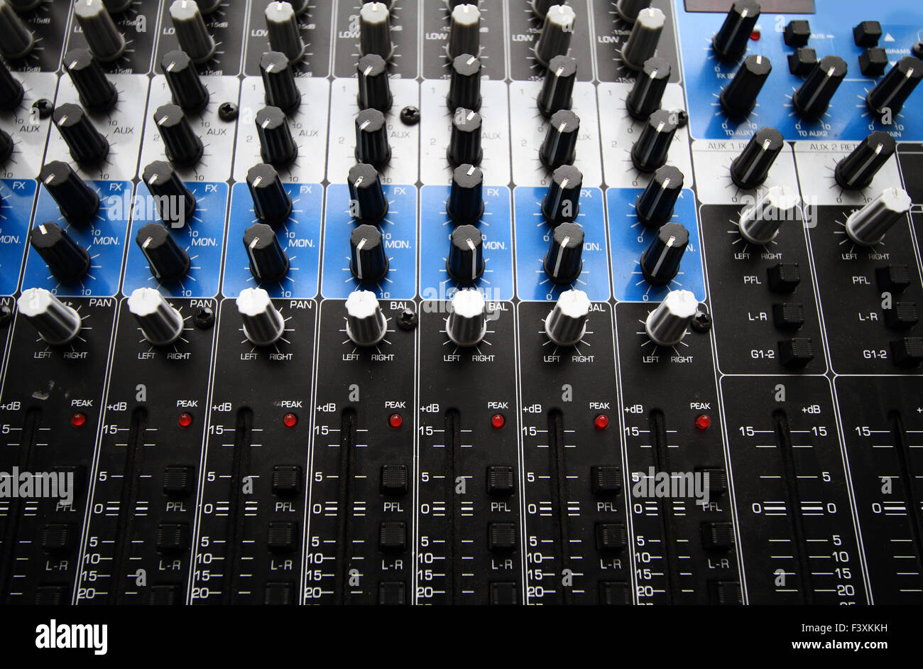 Recording Mixer close up Stock Photo Alamy