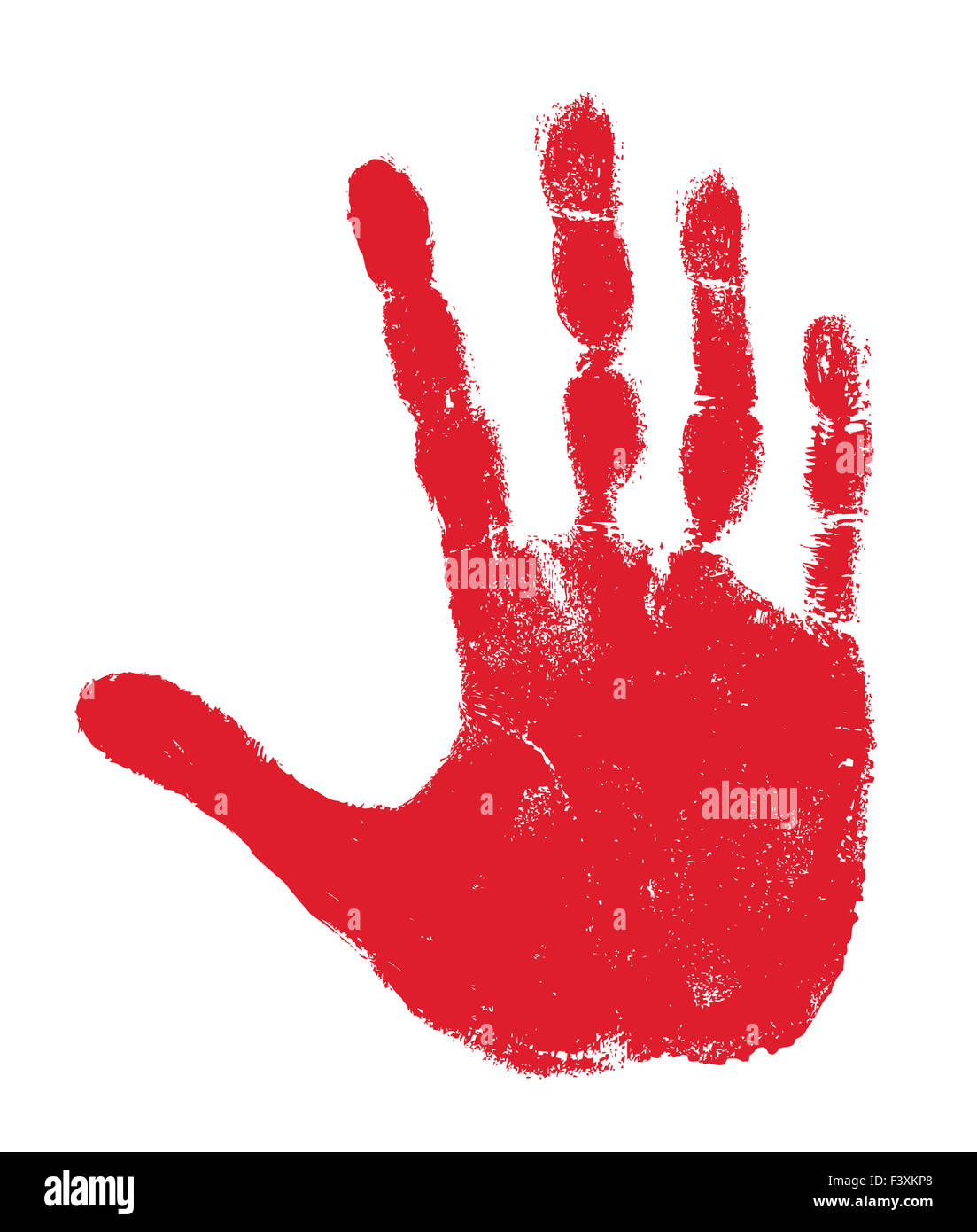 Handprint isolated on white Stock Photo - Alamy