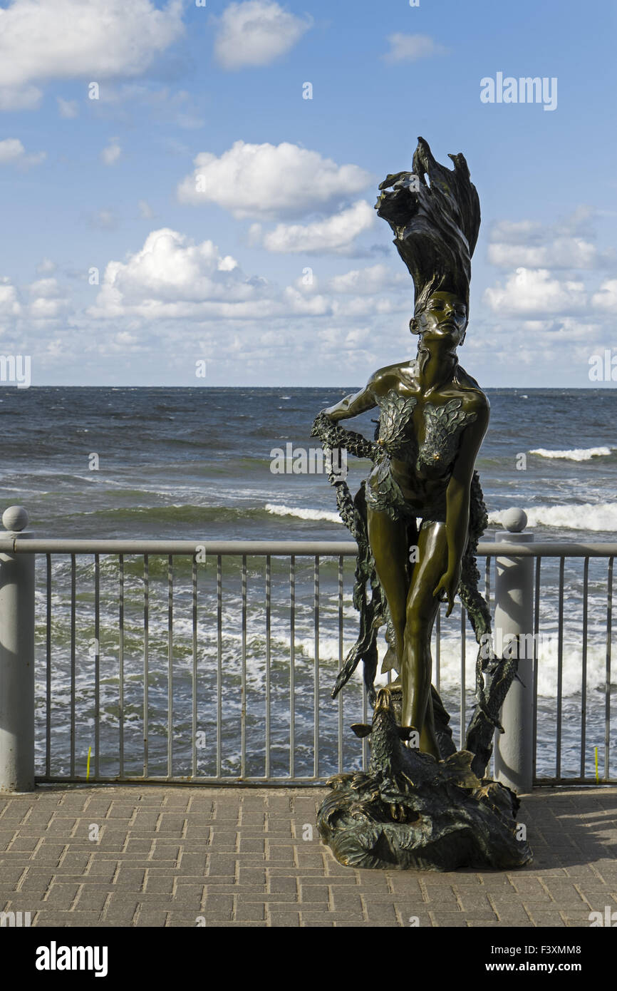 Sculpture of a mermaid, Swetlogorsk, Russland Stock Photo