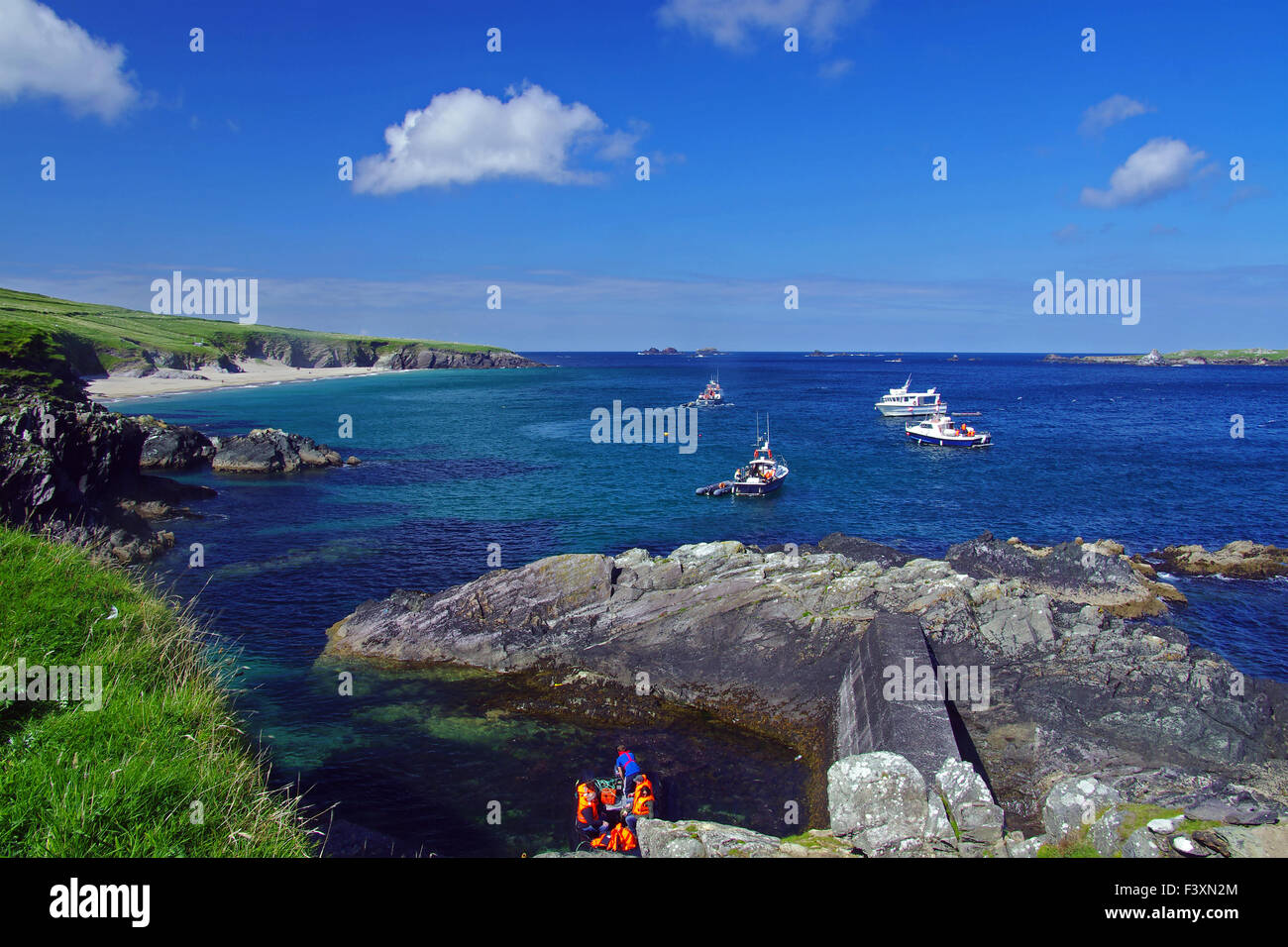 Harbour off Blaskets Islands Stock Photo