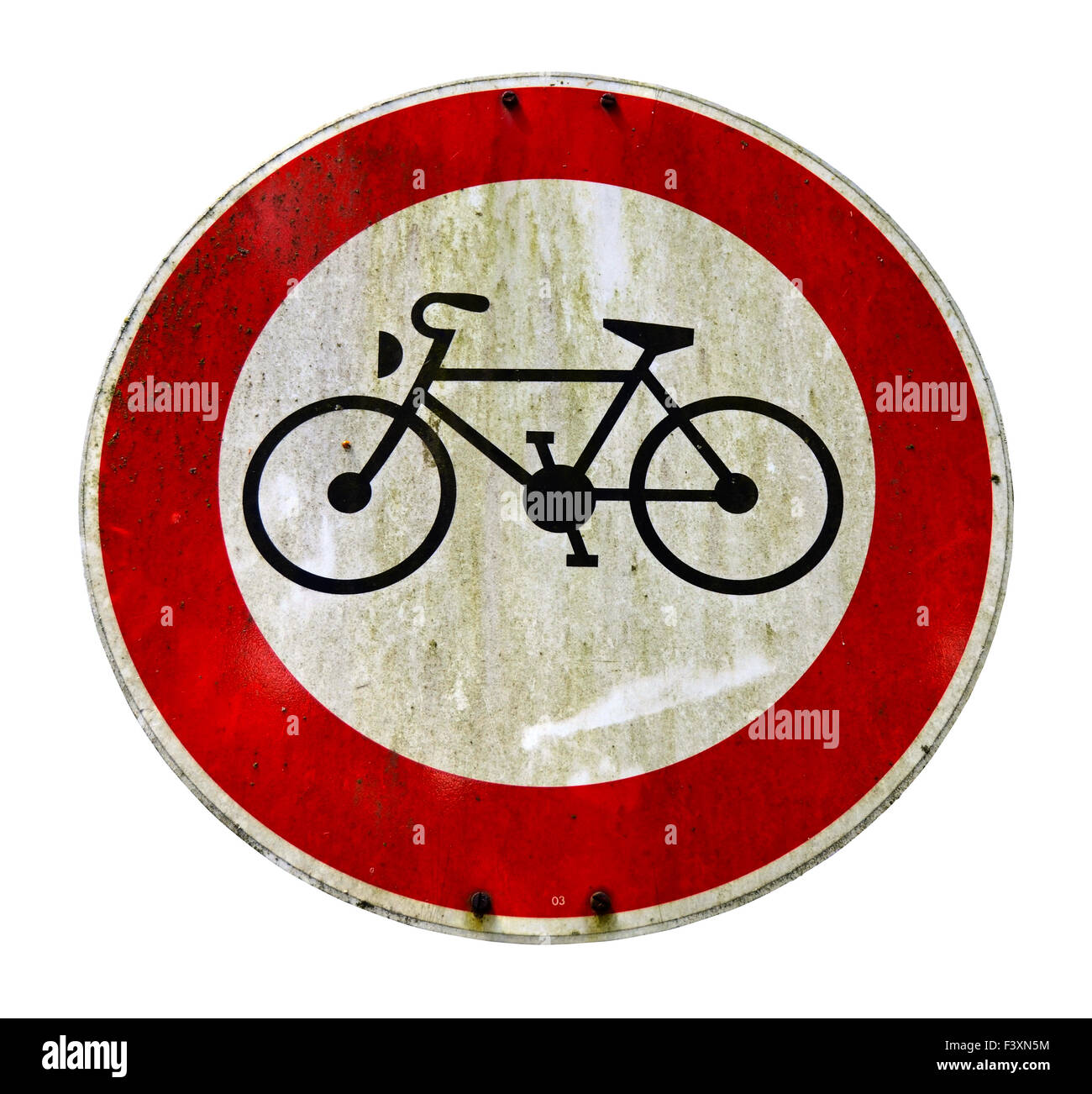 Grungy Cycling Sign Stock Photo
