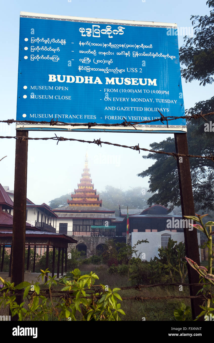 Buddha museum in Nyaung Shwe, Myanmar, Asia Stock Photo