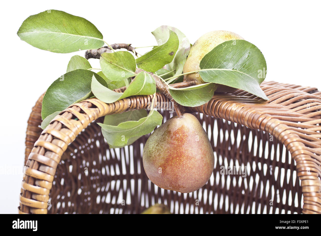 Pear basket Stock Photo