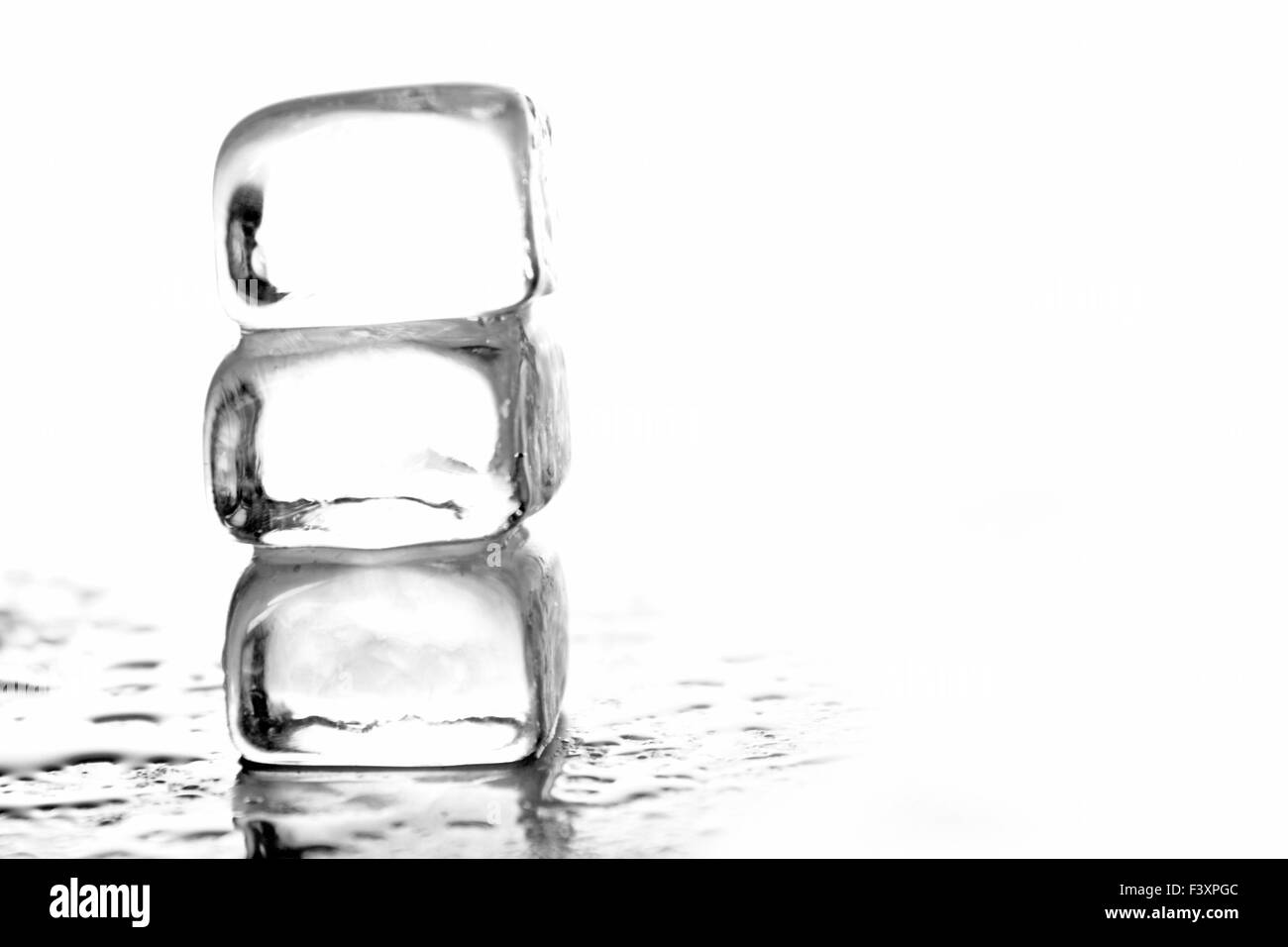 several ice cubes in the form of ground Stock Photo